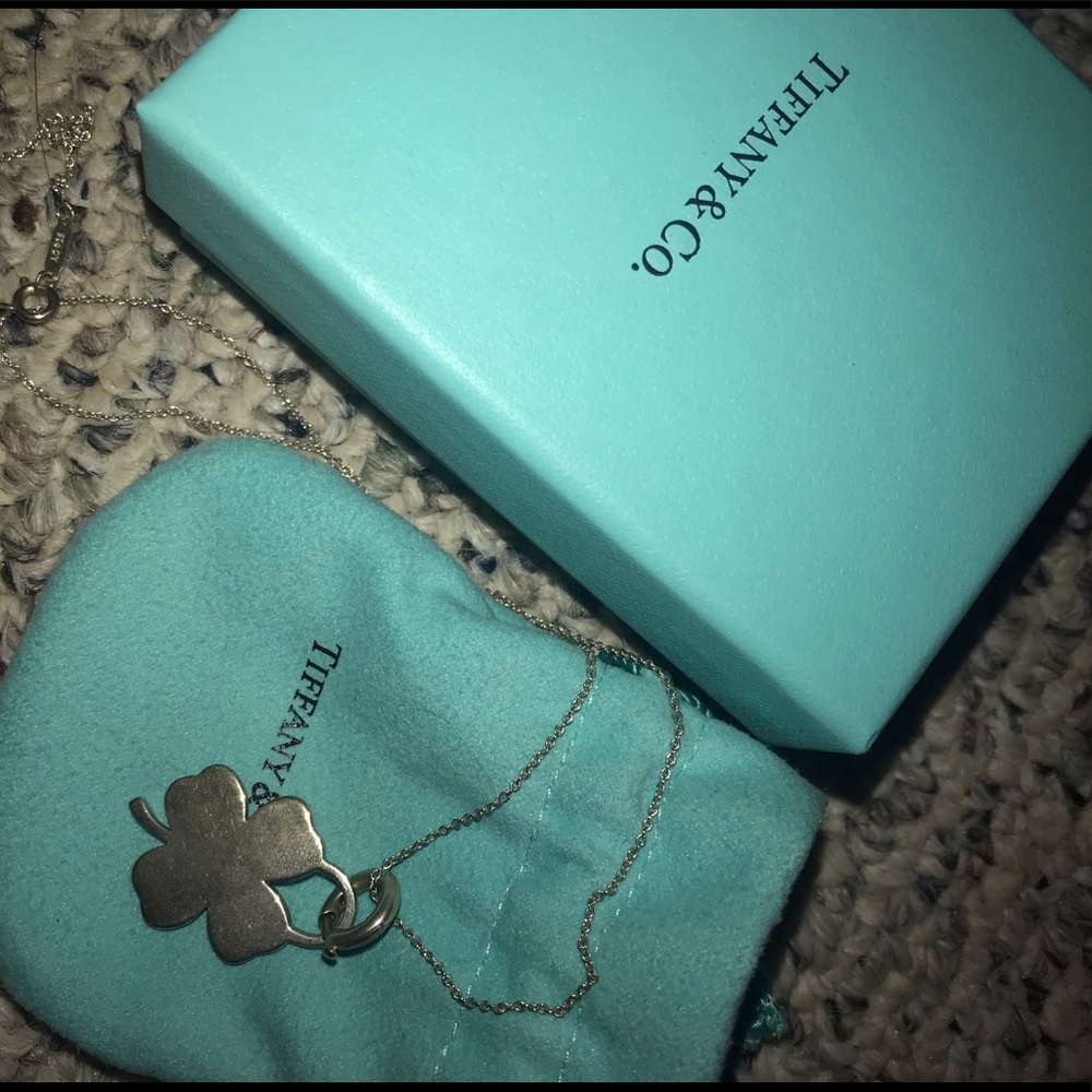 Tiffany shamrock charm necklace